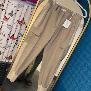 Cargo wool skinny pant